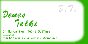 denes telki business card